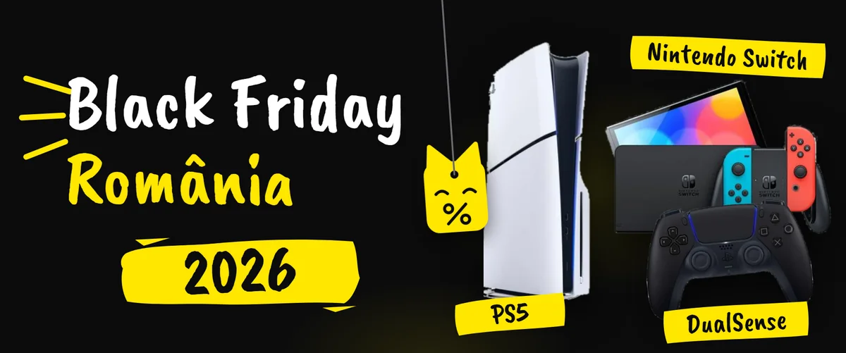 Black Friday România 2026: oferte la PS5, Nintendo Switch și controllere DualSense