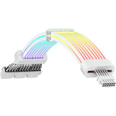 Gamemax Cablu Sursa Gamemax Modular cable, 12VHPWR, 3x 8-PIN VGA, ARGB, Alb