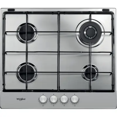 Whirlpool TGML 651 IX Plita incorporabila pe gaz, 4 zone de gatit, 7800 W, 58 cm, Otel inoxidabil