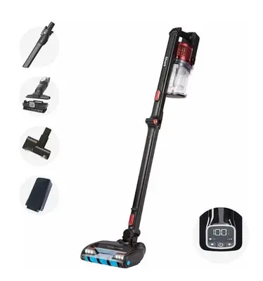 Aspirator vertical Shark IZ300EUT, Autonomie 60 min, 0.7 L (Negru/Rosu)