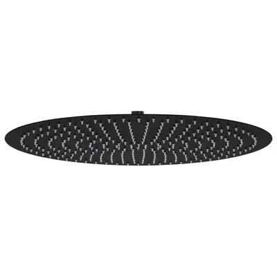 Cap de dus tip ploaie rotund, negru, 50 cm, otel inoxidabil