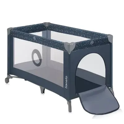 Patut pliant, Lionelo, Stefi, Cu un nivel, Cu intrare laterala cu fermoar, 2 roti, 120x60 cm…