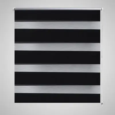 Jaluzea tip zebra, 120 x 175 cm, negru