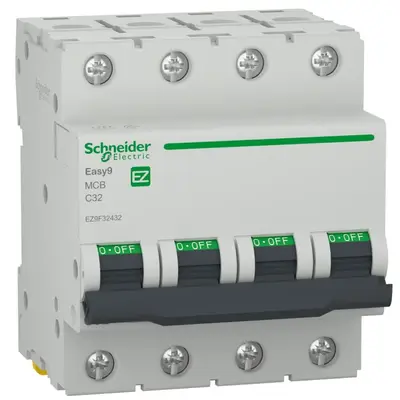 Siguranta automata Easy9 4P 32A 4500A curba C Schneider EZ9F32432