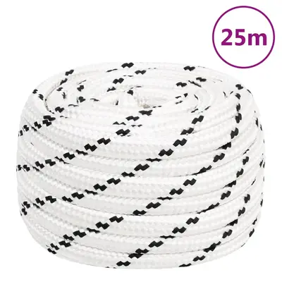 Franghie de lucru, alb, 20 mm, 25 m, poliester