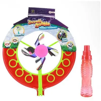 Toi-Toys Jucarie de facut baloane de sapun cu morisca si lumini 24x40 cm Toi-Toys, Rosu