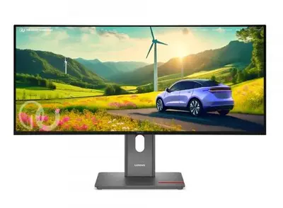 Monitor IPS LED Lenovo ThinkVision 34inch P34WD-40, WQHD (3440 x 1440), HDMI, DisplayPort, Boxe…