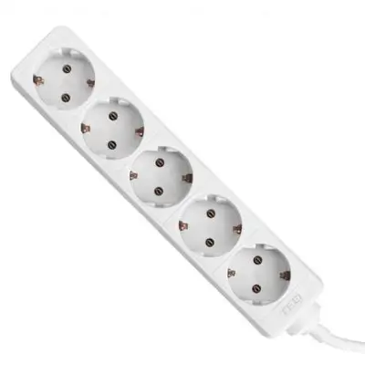 Prelungitor 3 metri cu 5 Schuko, Cablu 3x 1.5mm, Culoare Alb, Putere 3680W 16A, TED Electric…