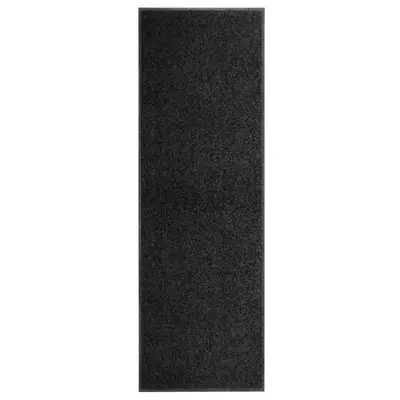 Covoras de usa lavabil negru 60x180 cm
