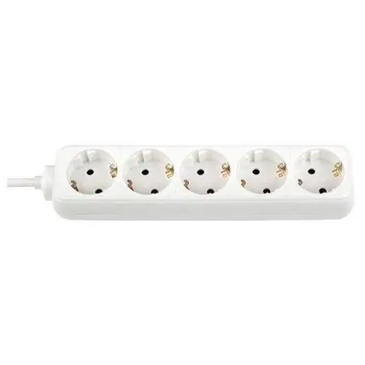 Prelungitor Bachmann SELLY 5xCEE7/3 PC, fara intrerupator, lungime cablu 1.5m, H05VV-F 3G1, alb…