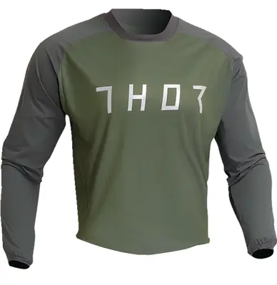 Tricou atv cross Thor Terrain, culoare verde gri, marime 2XL