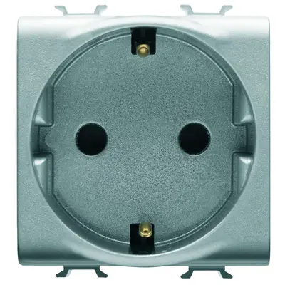 Priza schuko 2 module Gewiss Chorus GW14241, titan