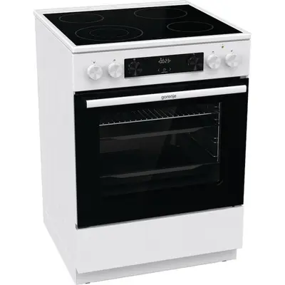 Gorenje Aragaz electric, Gorenje, 60 cm, Alb/Negru
