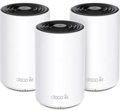 Sistem Wi-Fi Mesh Tp-Link Deco XE75(3-pack), AXE5400, Tri-Band Gigabit, Wi-Fi 6E (Alb)