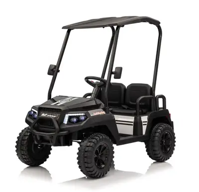 UTV electric pentru copii Kinderauto Golf-Kart, cu 4 locuri, 400W, 24V 7Ah, amortizoare, roti moi…