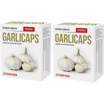 Pachet Garlicaps - Capsule Cu Extract De Usturoi 30cps+30cps