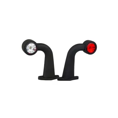 Lampa gabarit cu brat cu cot 90°, 175mm, LED, alb-rosie, 12-36V, Fristom Cod: FT-009F