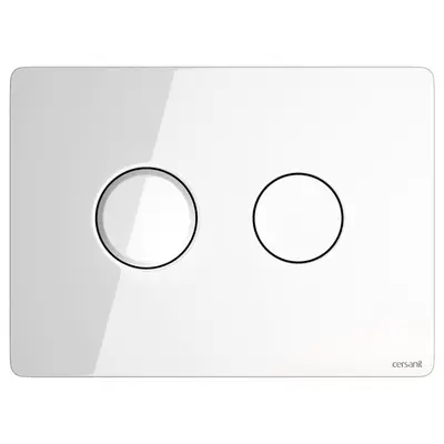 Cersanit buton pneumatic Accento rotund sticla alb S97-055