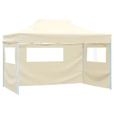 Cort pliabil cu 3 pereti, 3 x 4,5 m, crem