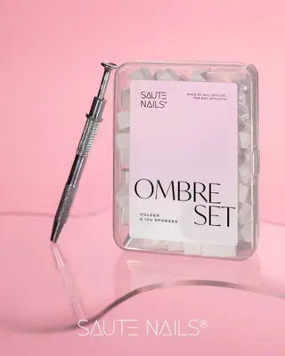 Set Ombre - Instrument si 100 buc burete Ombre Saute Nails
