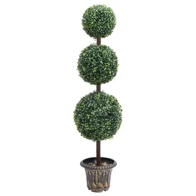 Planta artificiala cimisir cu ghiveci verde 118cm forma minge