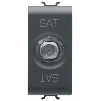 Priza tv/sat directa 0dB 1M Gewiss Chorus GW12371, negru satin