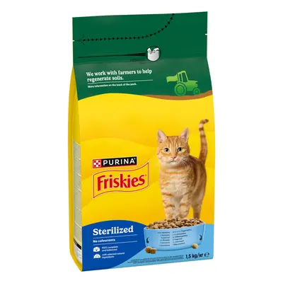 FRISKIES Cat, Adult, Pisica Sterilizata, Somon si Legume, 1.5 kg
