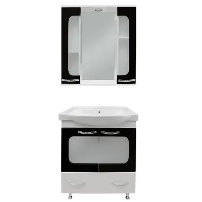 Set mobilier baie Aba 3 piese anthracite 80 cm