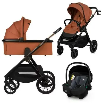 Carucior 3 in 1, Lionelo, Layla, Pana la 22 kg, Cadru aluminiu, Cu landou intarit si salteluta din…