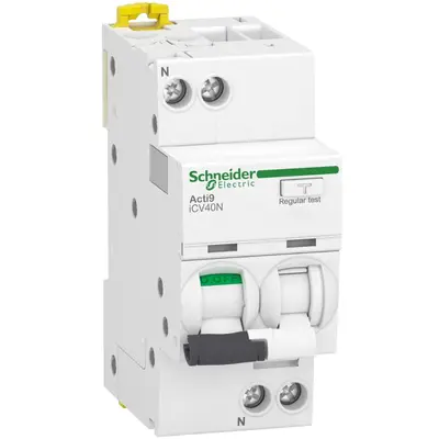 Intrerupator automat cu diferential RCBO Acti9, iCV40N 1P+N 10A/10MA, curba B, tip A Schneider…