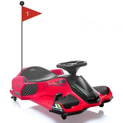 Masinuta-Kart electric, Rider Drift 360, pt copii 5-11 ani, 180W, 24V, cu CASCA si Genunchiere…