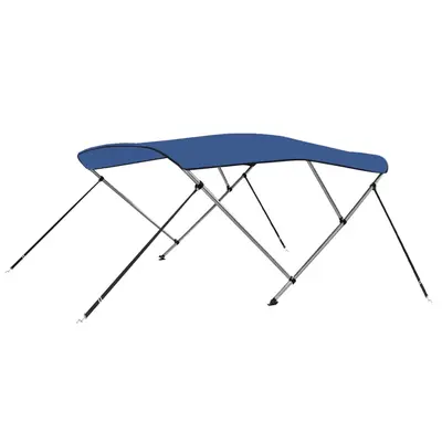 Parasolar barca bimini cu 3 arcuri, albastru, 183x140x137 cm