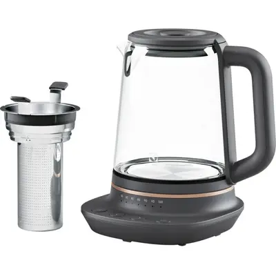 Electrolux Fierbator Electrolux E7GK1-8BP, 2400W, set infuzor ceai inclus, sticla Schott…