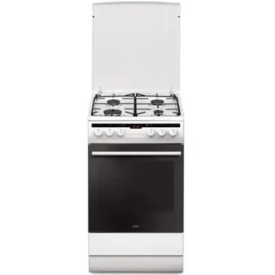 AMICA Aragaz Amica 57GEH2.33HZPTA(W), 50cm, 62L, 4 arzatoare pe gaz, 1 cuptor electric, Alb
