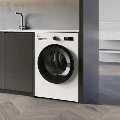 Uscator de rufe LG Series 2 RHX1009NWK, Pompa de caldura, 9 kg, Clasa C, 10 programe, Wi-Fi…