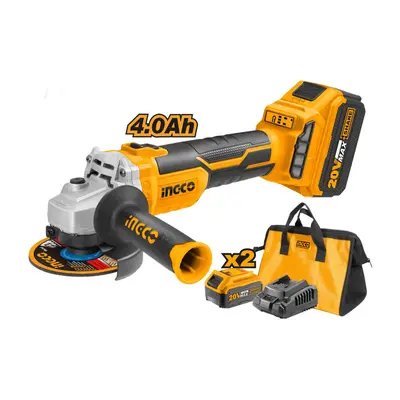 Flex Polizor Unghiular 115 mm, 20V brushless cu 2 Acumulatori 4Ah Incarcator + Geanta Ingco…