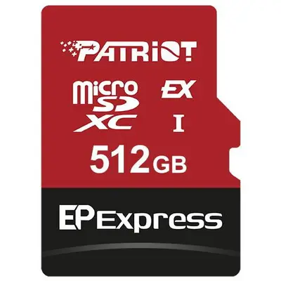 Patriot Card de memorie Patriot EP Express, Micro SDXC, 512GB, UHS-I U3, Clasa 10