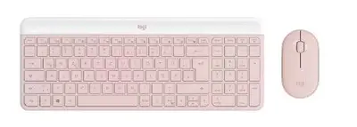 Kit wireless tastatura si mouse Logitech MK470, USB, Layout US INT (Roz)