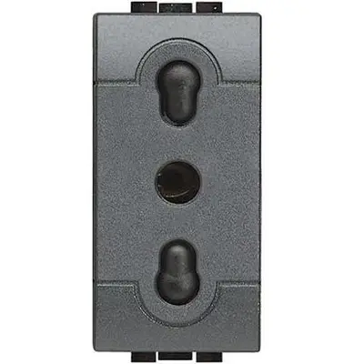 Priza 1 modul Living Light Bticino L4180, antracit