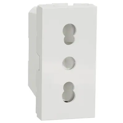 Priza 1M standard italian Schneider Noua Unica NU302318, alb