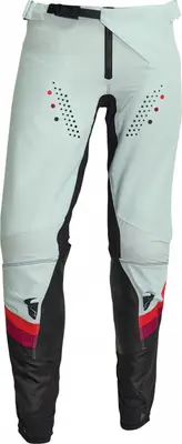 Pantaloni dama atv cross Thor Pulse Rev, culoare negru alb menta, marime S