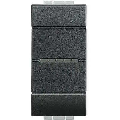 Intrerupator cap scara axial 10A 1 modul Bticino Living Light L4053N, antracit