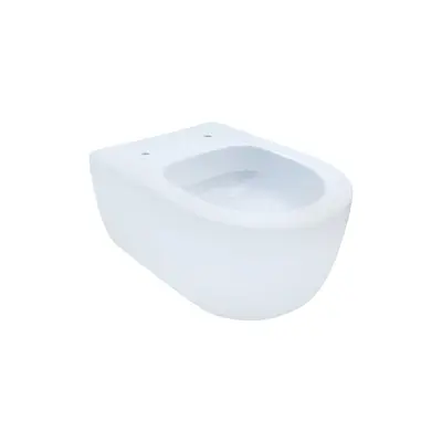 Vas WC rimless suspendat Supreme 49 cm compatibil capac softclose alb lucios