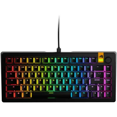 Glorious Tastatura mecanica Glorious GMMK 3, Fox HE Switches, 81 taste, USB, Cu fir, Negru