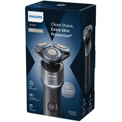 Aparat de Ras Electric Seria 5000X (X5006/00) Wet & Dry Negru/Albastru