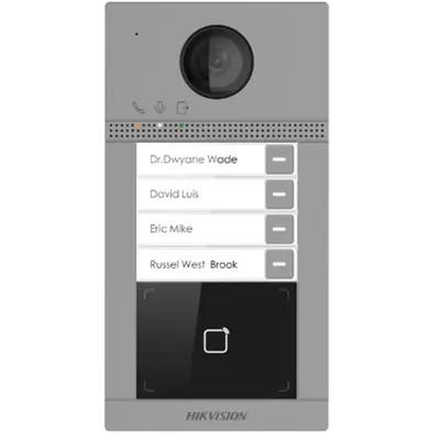 Post Videointerfon 4 X Buton Apelare Hikvision DS-KV8413-WME1(C)
