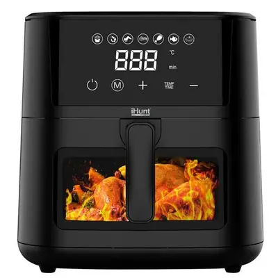 Friteuza cu aer cald iHunt BRO Air Fryer Ultra 4.2 l, 1200 W, 4.2 l, Timer, Termostat, Geam…