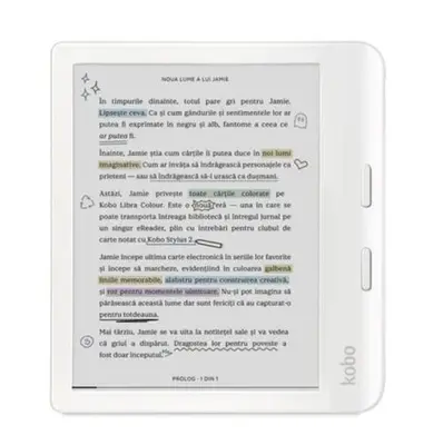 eBook Reader Kobo Libra Colour, Ecran E-Ink Kaleido 7inch, Procesor Dual-Core 2.0GHz, 32GB Flash…