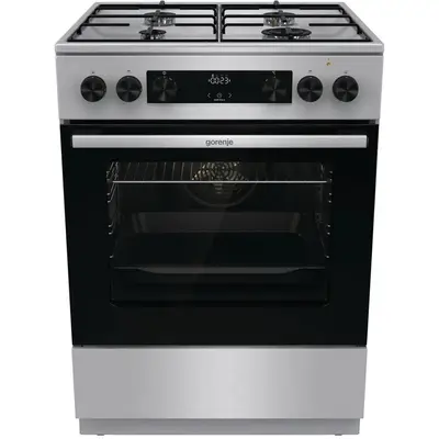 Gorenje Aragaz mixt Gorenje, 4 arzatoare gaz, cuptor electric 71 l, AirFry, ExtraSteam, 60 cm, Inox
