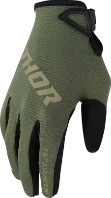 Manusi atv cross Thor RideMode Static, culoare army negru, marime XS